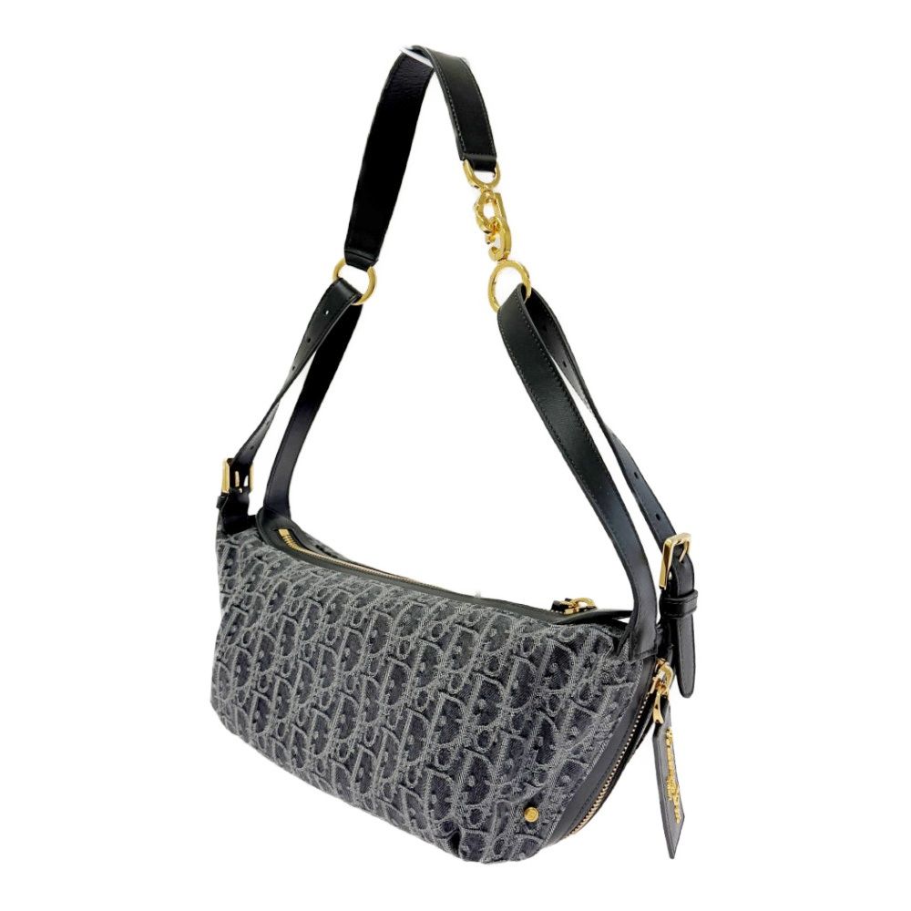 Dior Denim Oblique Black Jacquard D-journey Bag Small — view 2