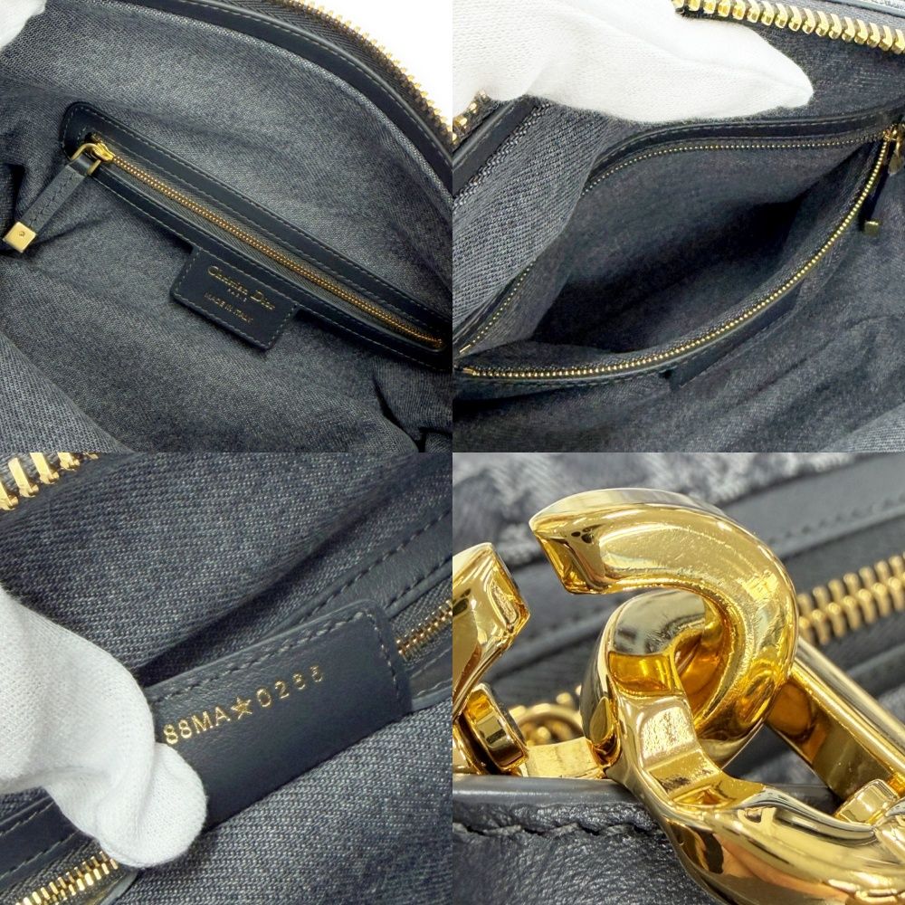 Dior Denim Oblique Black Jacquard D-journey Bag Small — view 9