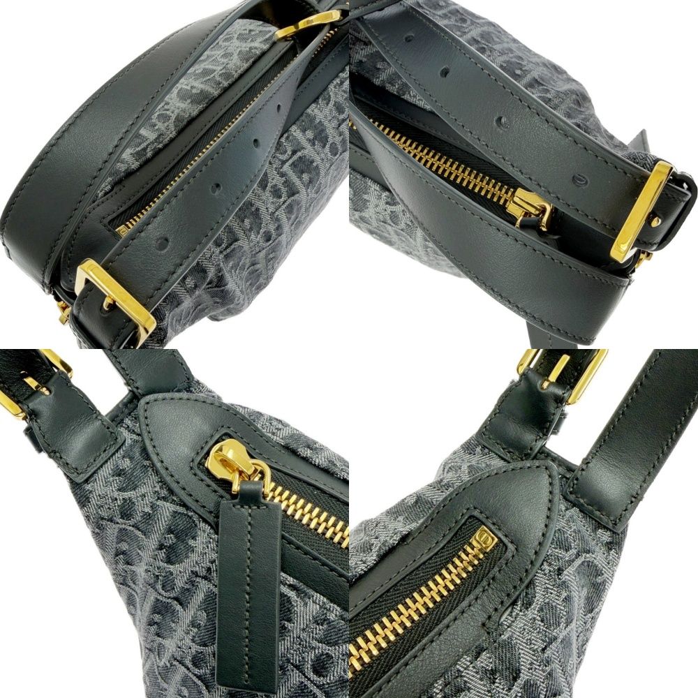 Dior Denim Oblique Black Jacquard D-journey Bag Small — view 6