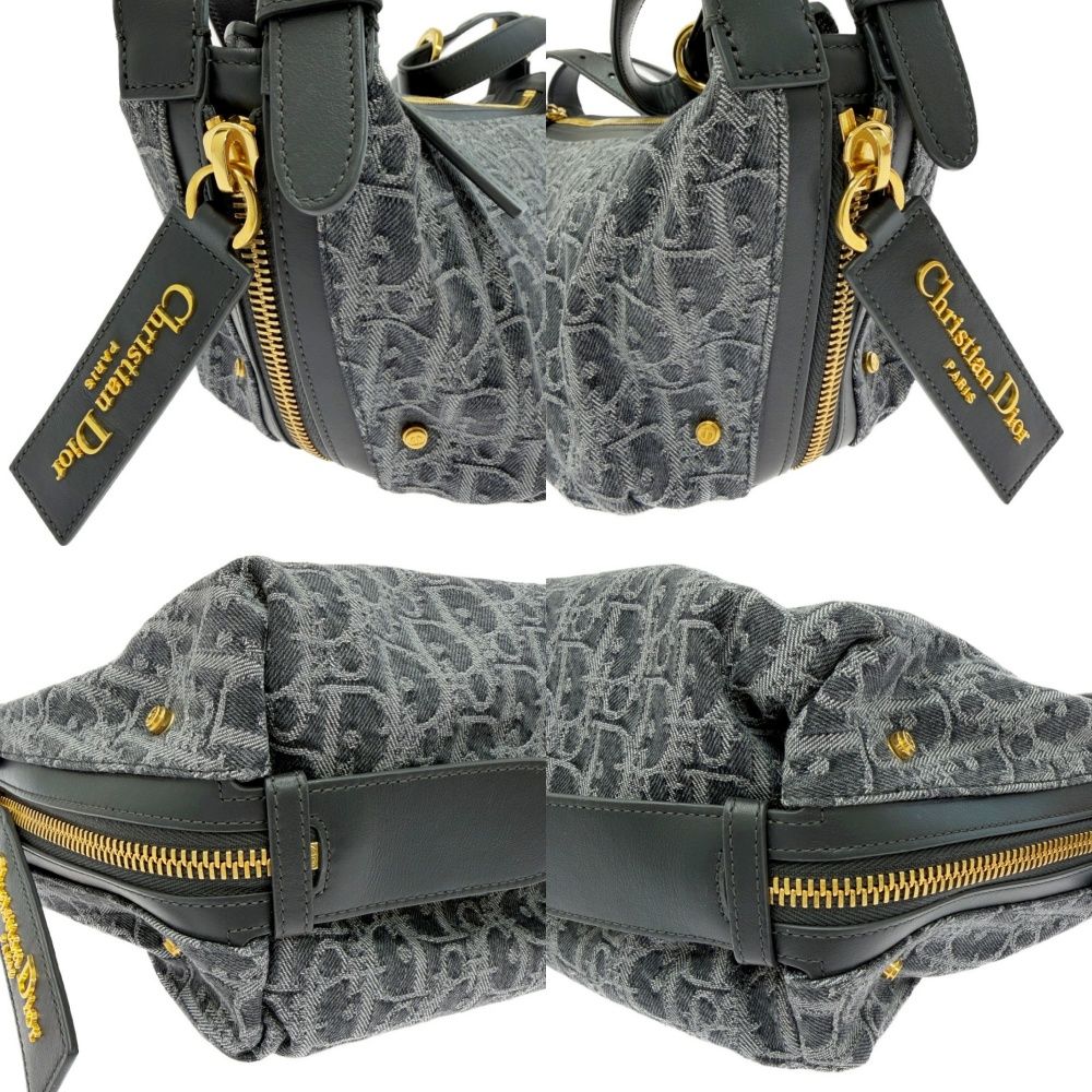 Dior Denim Oblique Black Jacquard D-journey Bag Small — view 5