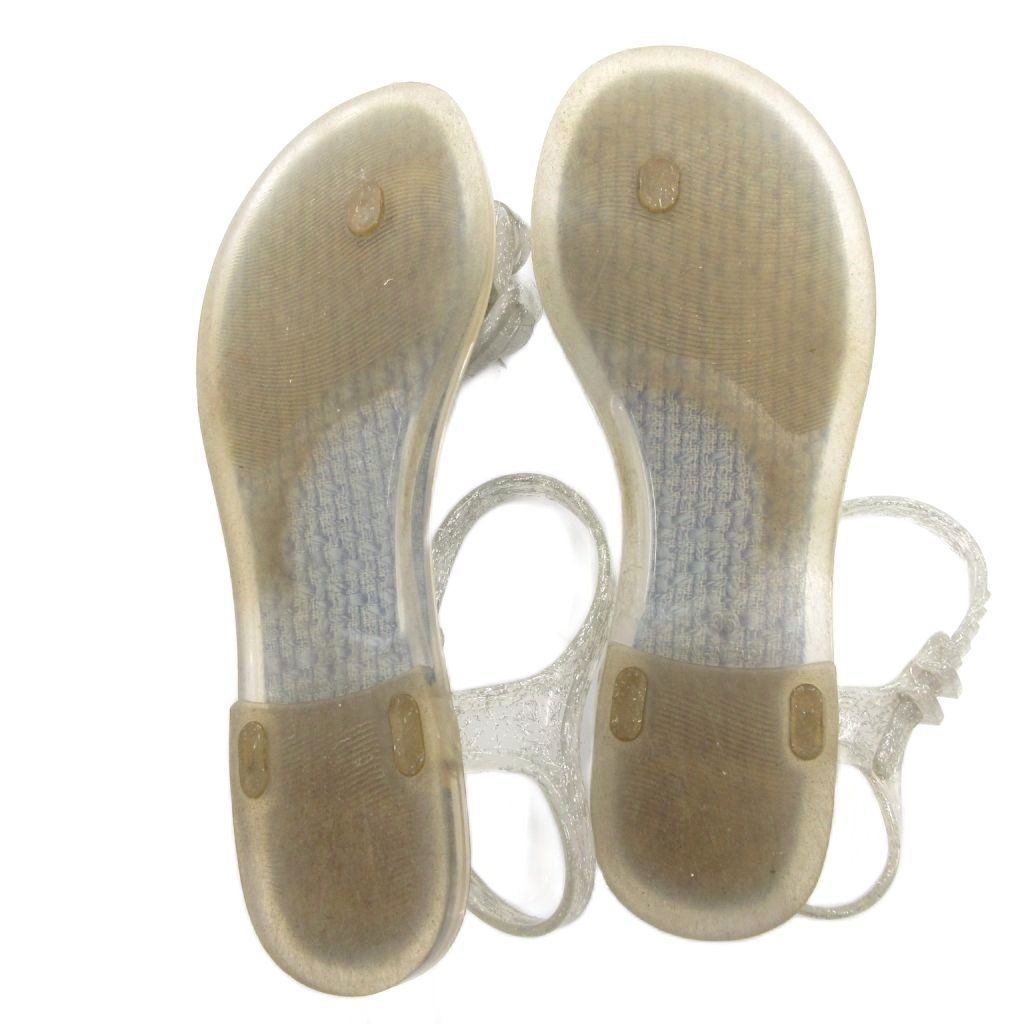 Chanel Camellia CC Logo Sandals Strap 35 Blue — view 6