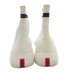 Prada Socks Sneakers Shoes High Cut Logo 36.5 White — view 5
