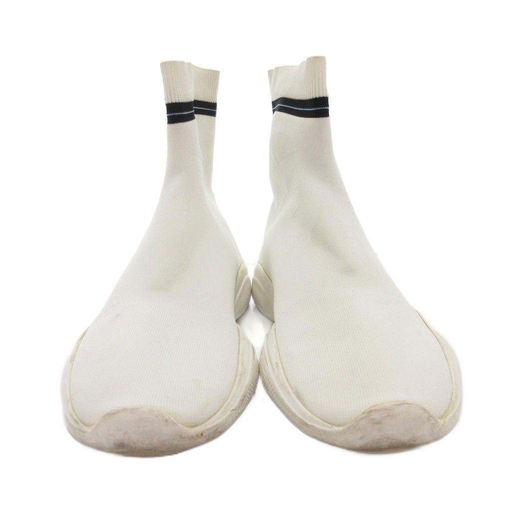 Prada Socks Sneakers Shoes High Cut Logo 36.5 White — view 4