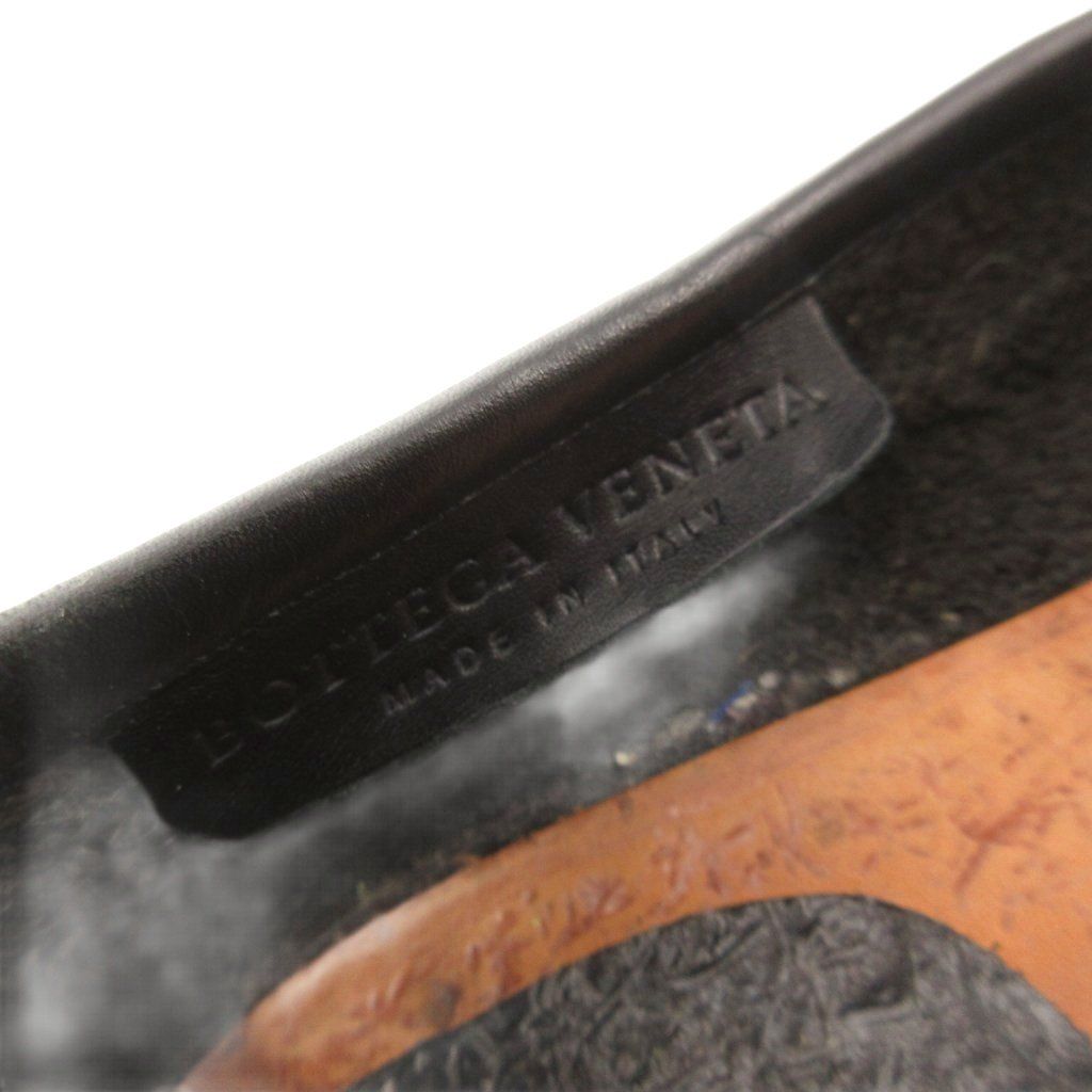 Bottega Veneta Loafers Flat Shoes Intrecciato Leather 37 Black — view 7