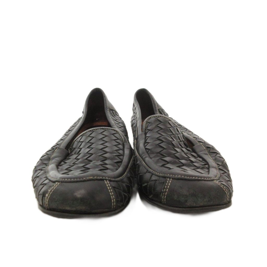 Bottega Veneta Loafers Flat Shoes Intrecciato Leather 37 Black — view 4