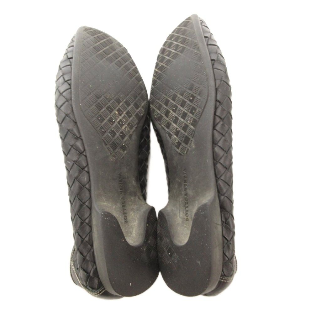 Bottega Veneta Loafers Flat Shoes Intrecciato Leather 37 Black — view 6