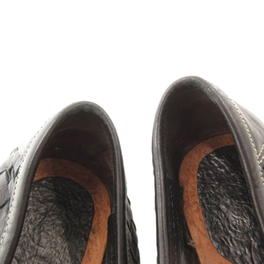 Bottega Veneta Loafers Flat Shoes Intrecciato Leather 37 Black — view 8