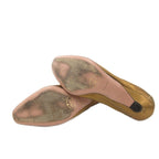 Prada Ballet Shoes Flat Visual Cut Stone 37 Gold Color Golden Ff — view 7
