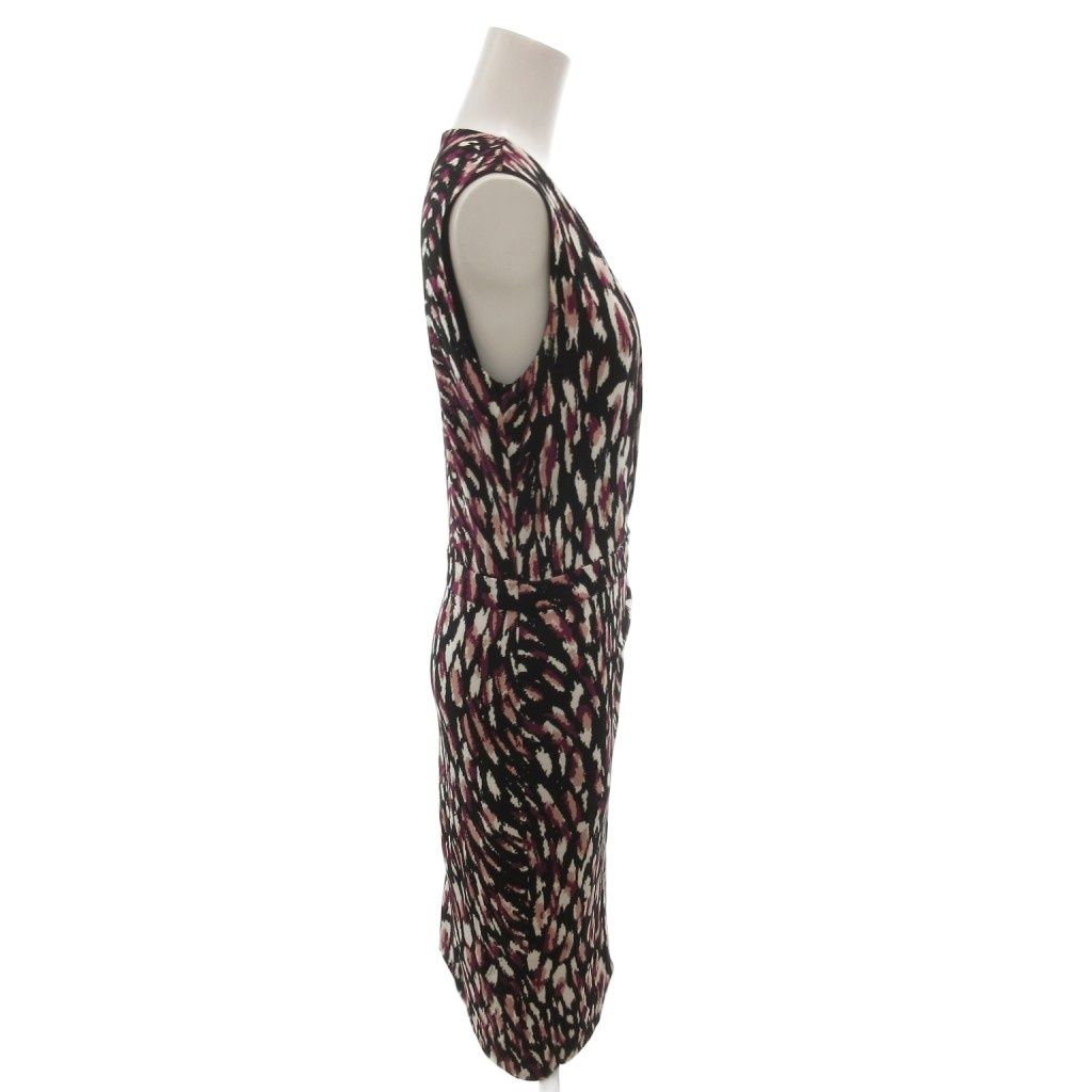 Gucci Cache Couple Dress V-neck All Over Pattern Belt Fringe Long — view 3