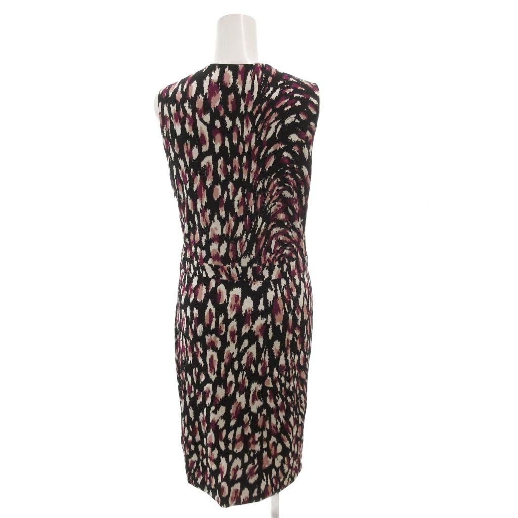 Gucci Cache Couple Dress V-neck All Over Pattern Belt Fringe Long — view 2