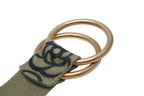 Chanel Belt Embroidery Ring Graffiti Cotton Canvas Khaki Gold — view 3
