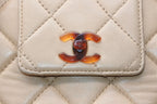 Chanel Chain Bag CC Logo Lambskin Beige Brown Tortoiseshell Pattern — view 5