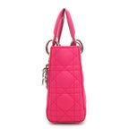 Dior Shoulder Bag Lady Mini Pink Cannage Lambskin Silver — view 3