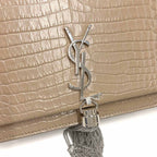 Saint Laurent Kate Chain Wallet Bifold Croco — view 8