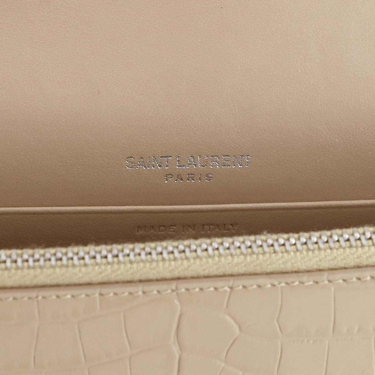 Saint Laurent Kate Chain Wallet Bifold Croco — view 7