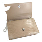 Saint Laurent Kate Chain Wallet Bifold Croco — view 5