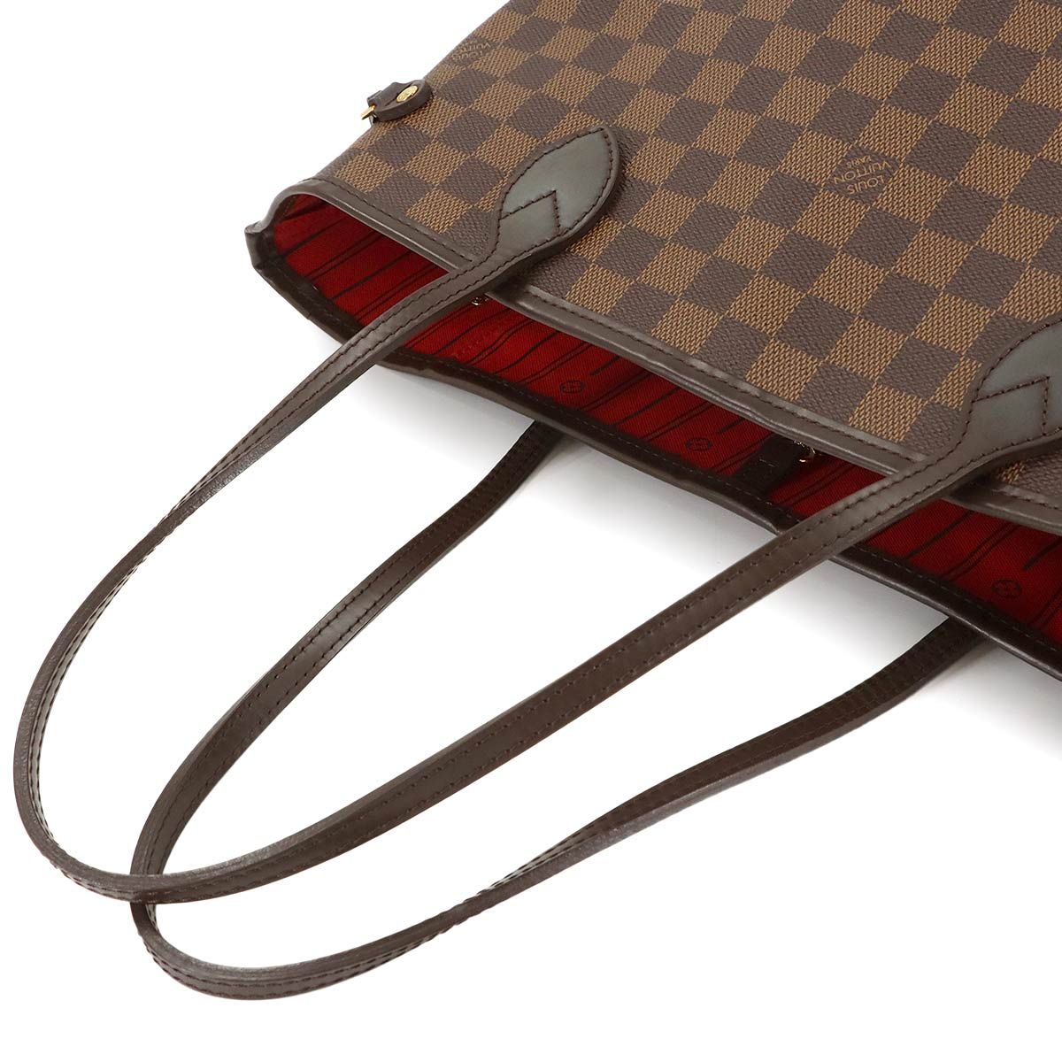 Louis Vuitton Damier Neverfull MM Tote Ebene Cerise Brown — view 6