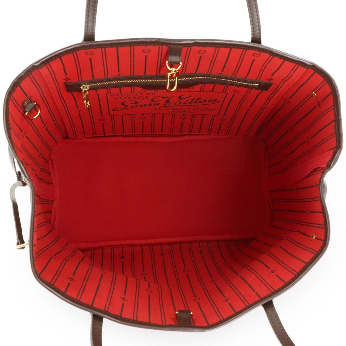 Louis Vuitton Damier Neverfull MM Tote Ebene Cerise Brown — view 7