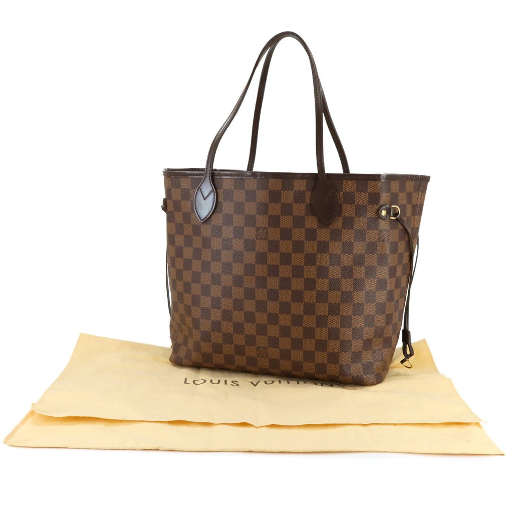 Louis Vuitton Damier Neverfull MM Tote Ebene Cerise Brown — view 2