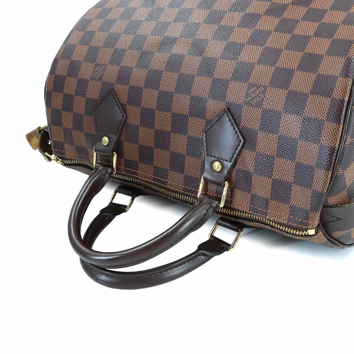 Louis Vuitton Damier Speedy 30 Hand Bag Ebene Brown Gold — view 5