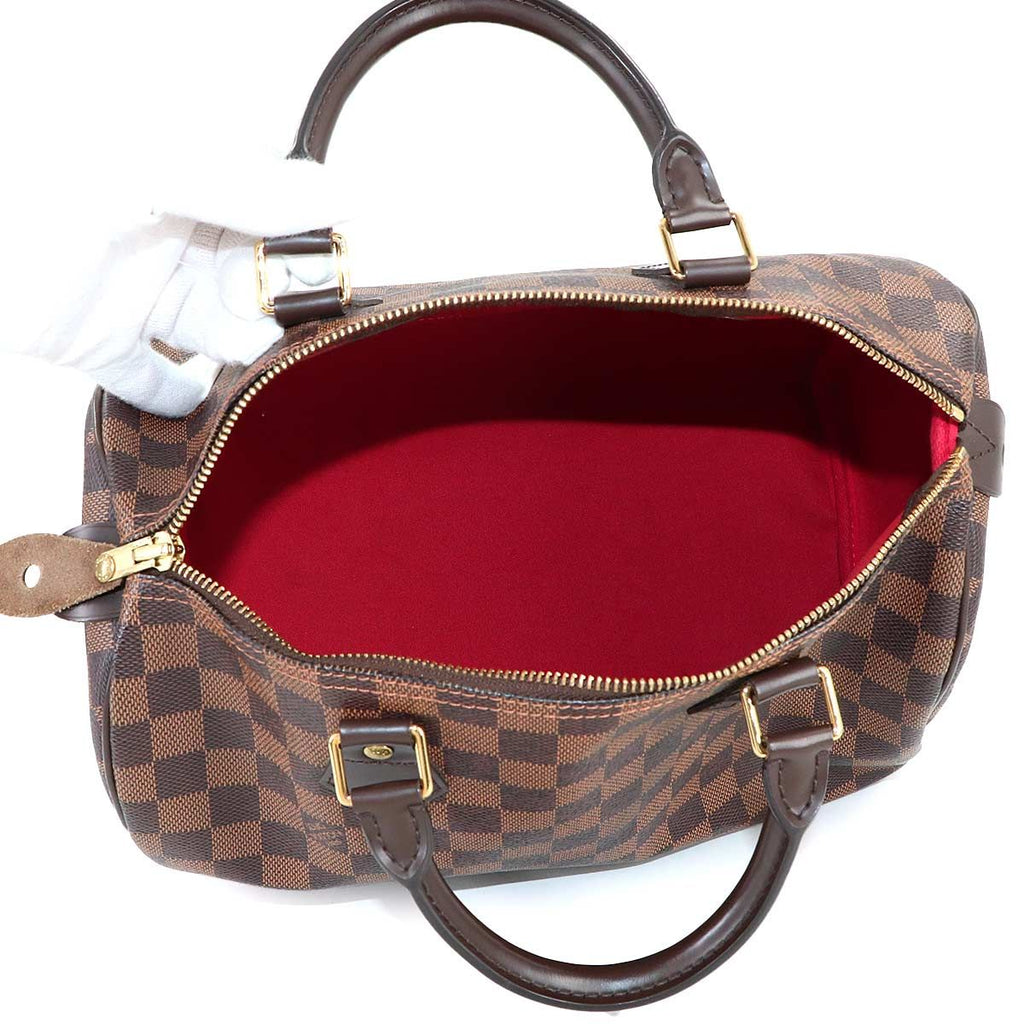 Louis Vuitton Damier Speedy 30 Hand Bag Ebene Brown Gold — view 6