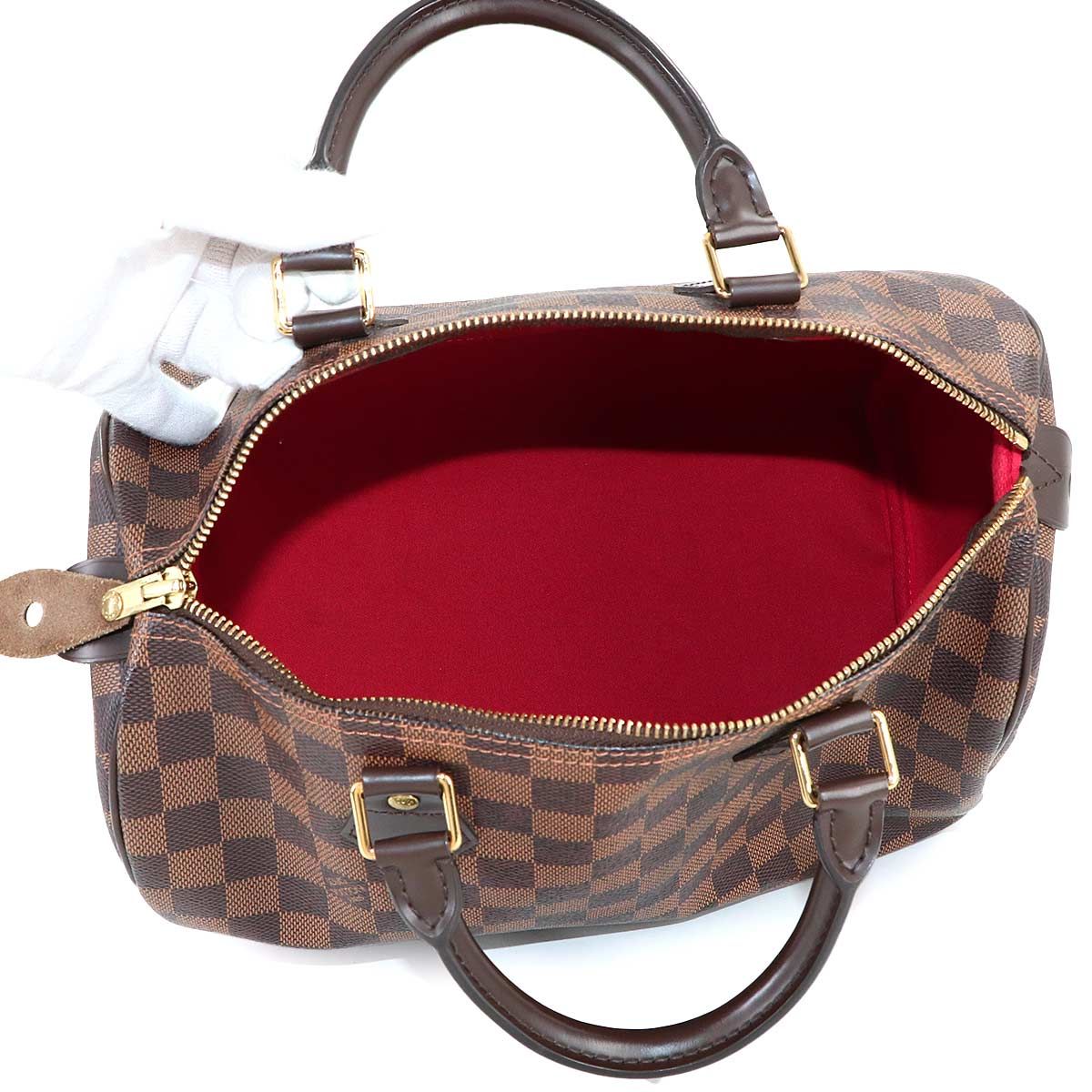 Louis Vuitton Damier Speedy 30 Hand Bag Ebene Brown Gold — view 6