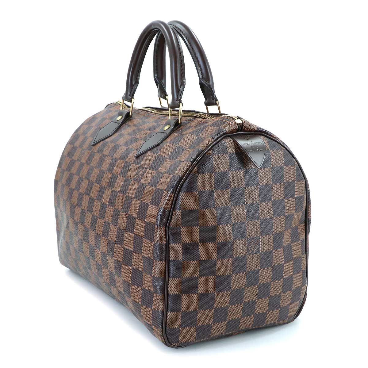 Louis Vuitton Damier Speedy 30 Hand Bag Ebene Brown Gold — view 3
