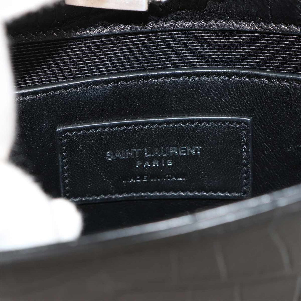 Saint Laurent Kate Mini Chain Shoulder Bag Croco — view 7