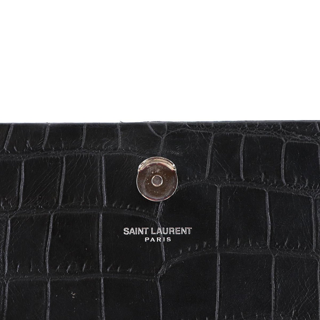 Saint Laurent Kate Mini Chain Shoulder Bag Croco — view 8