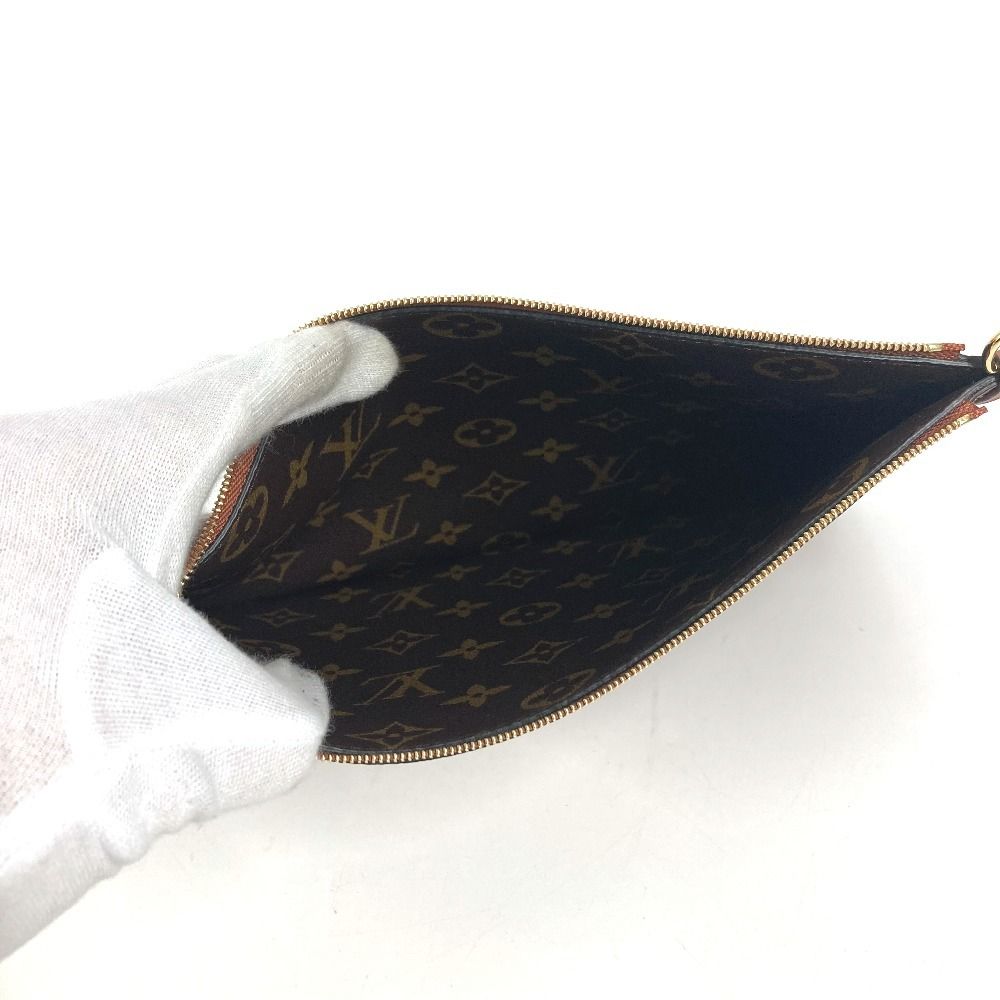 Louis Vuitton Pouch Neverfull Inside Out MM Leather Tan Brown — view 8