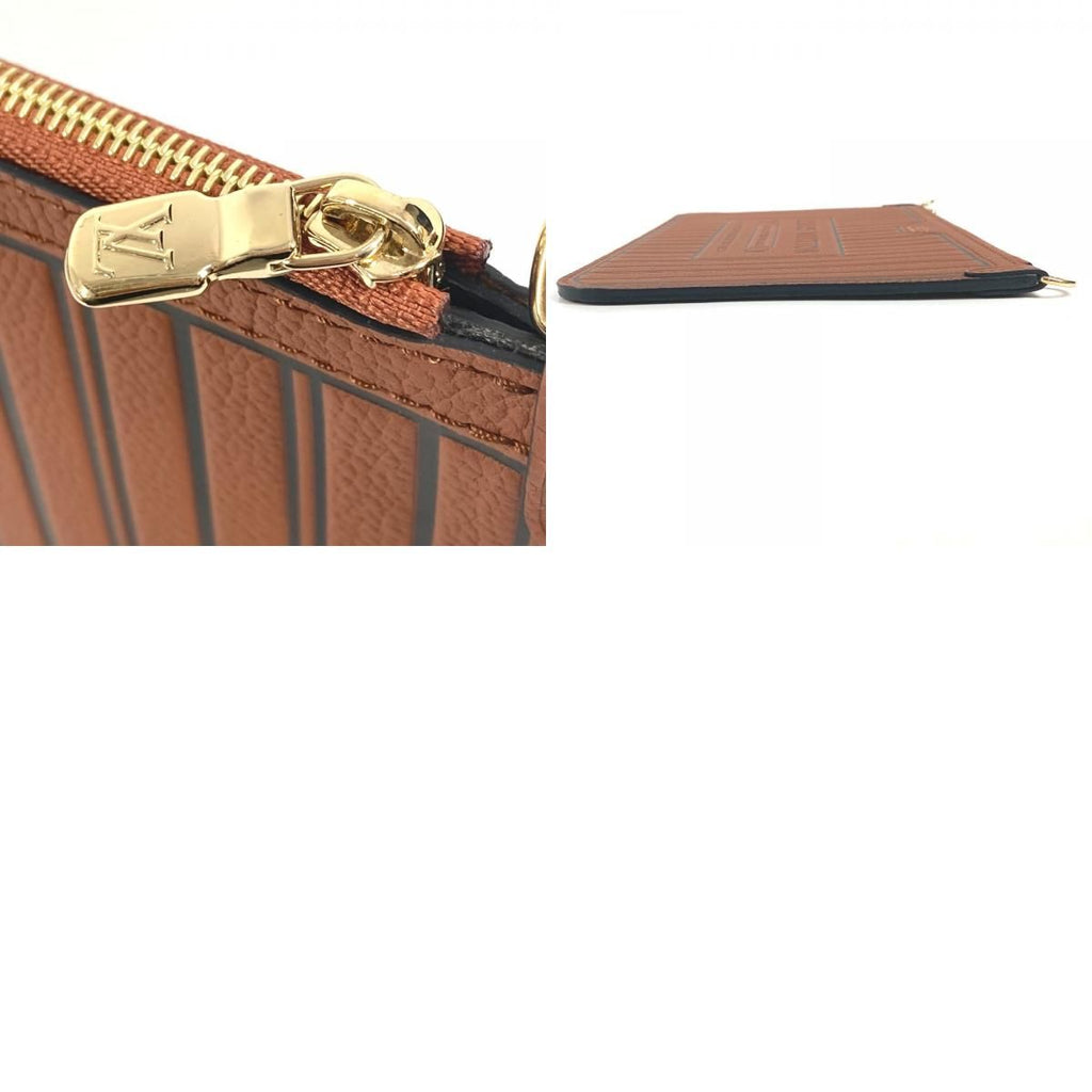 Louis Vuitton Pouch Neverfull Inside Out MM Leather Tan Brown — view 9