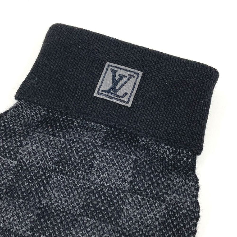 Louis Vuitton Gloves Gon Petit Damier Wool Black — view 4