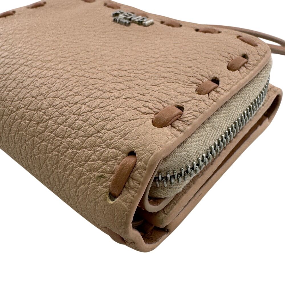 Fendi Topstitch Peekaboo Micro Trifold Wallet — view 4