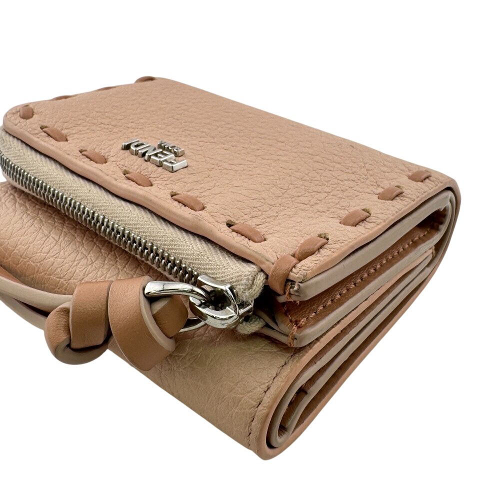 Fendi Topstitch Peekaboo Micro Trifold Wallet — view 6