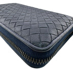 Bottega Veneta Round Zip Wallet Navy — view 6