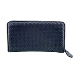 Bottega Veneta Round Zip Wallet Navy — view 2