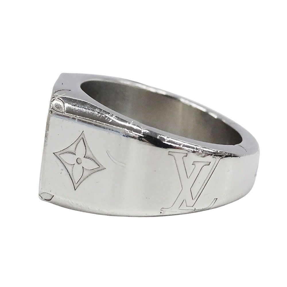 Louis Vuitton Ring Metal Signet Monogram Silver — view 7