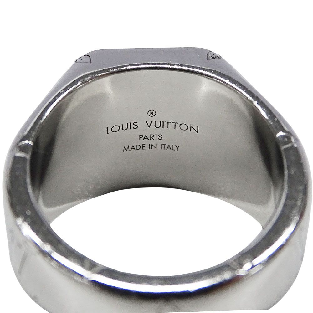 Louis Vuitton Ring Metal Signet Monogram Silver — view 8