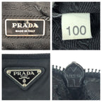 Prada Tessuto Black Silver Nylon Leather Belt Bag — view 4