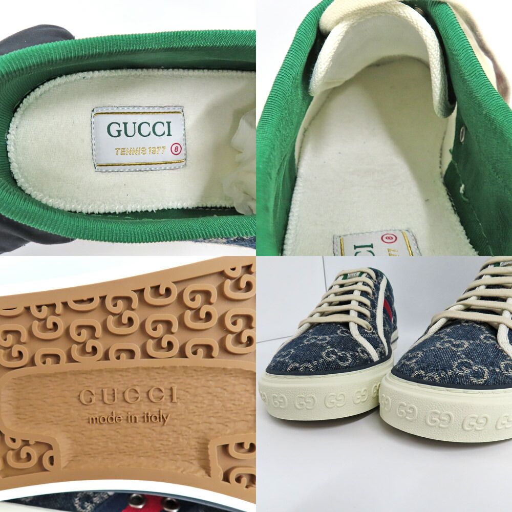Gucci Tennis Sneakers GG Denim 8 Shoes — view 9