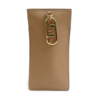 Fendi Phone Pouch Leather Beige — view 2