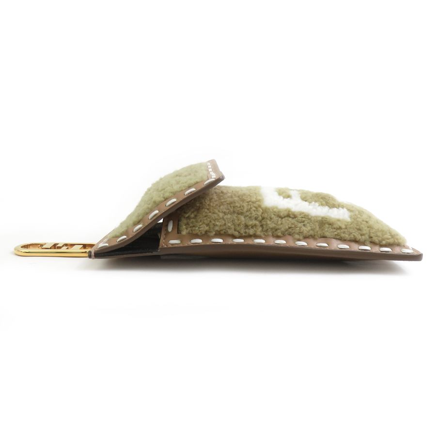 Fendi Phone Pouch Leather Beige — view 3