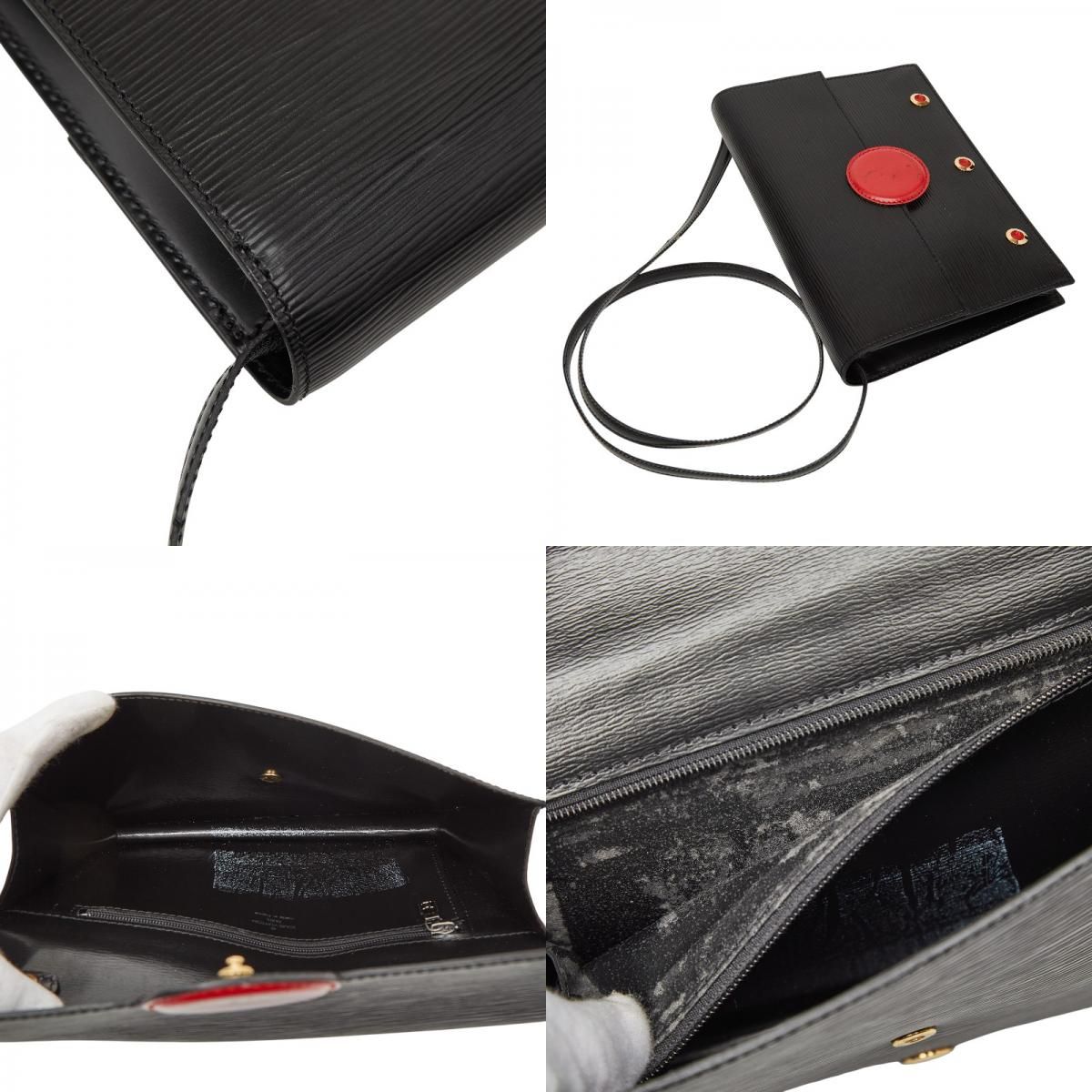 Louis Vuitton Epi Hublot Shoulder Bag Clutch 2-Way Black Leather — view 9