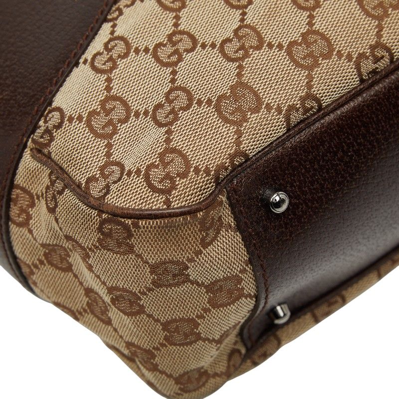 Gucci GG Canvas Tote Brown Beige — view 5