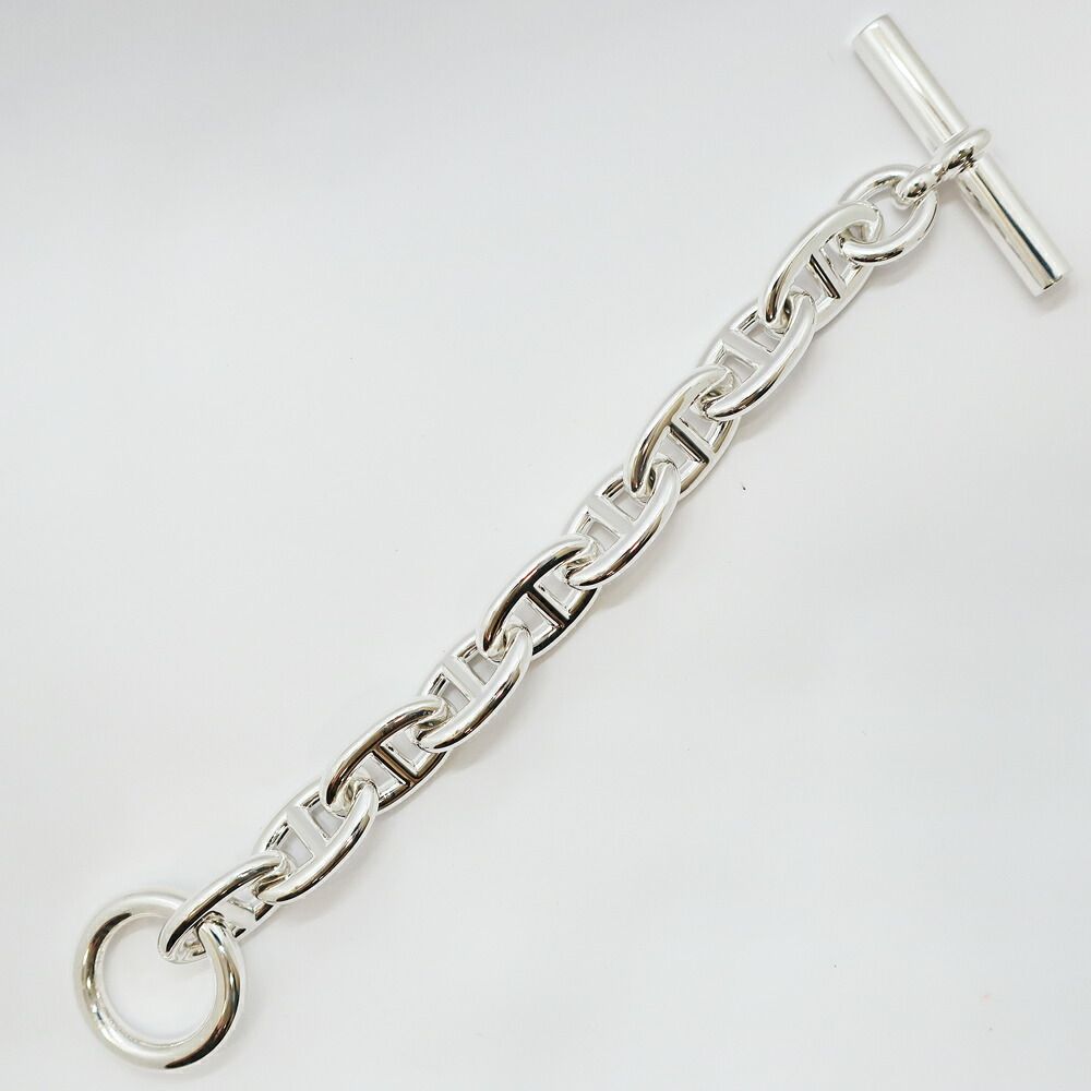 Hermes Chaine D'ancre TGM Bracelet 9 Links Silver Chain — view 2