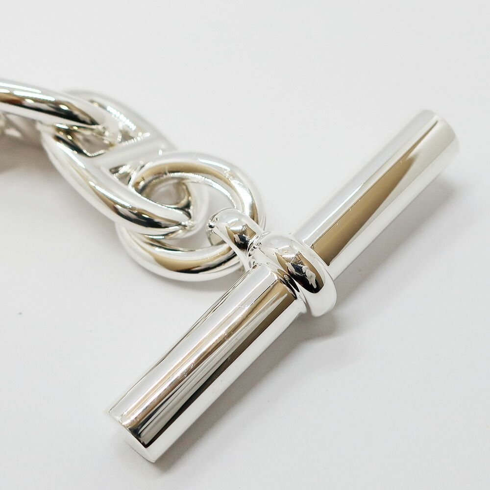 Hermes Chaine D'ancre TGM Bracelet 9 Links Silver Chain — view 6