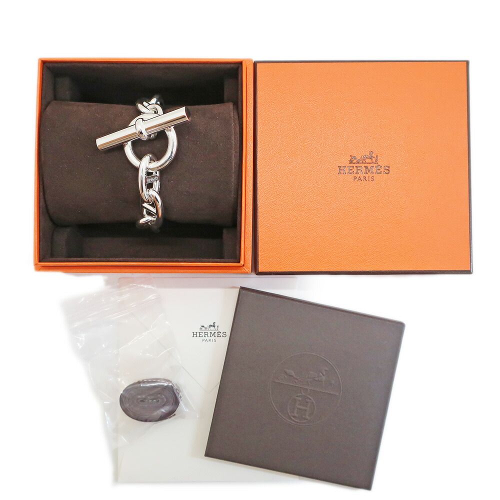 Hermes Chaine D'ancre TGM Bracelet 9 Links Silver Chain — view 9