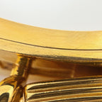 Hermes Kelly Bangle Bracelet Cadena Leather Gold Red — view 4
