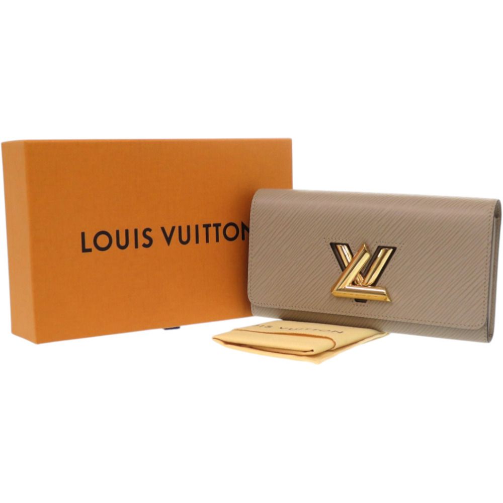 Louis Vuitton Portefeuille Twist Epi Leather Beige Bifold Wallet — view 2