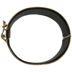 Celine Manchette Metal Leather Gold Bangle — view 3
